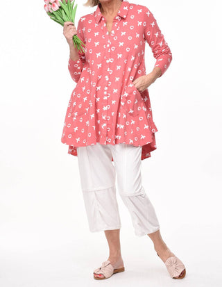 Tulip Clothing - Lauryn Button Down Tunic Shirt