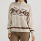 Wrangler - Retro Western Vintage Quarter Zip Relaxed Sweater