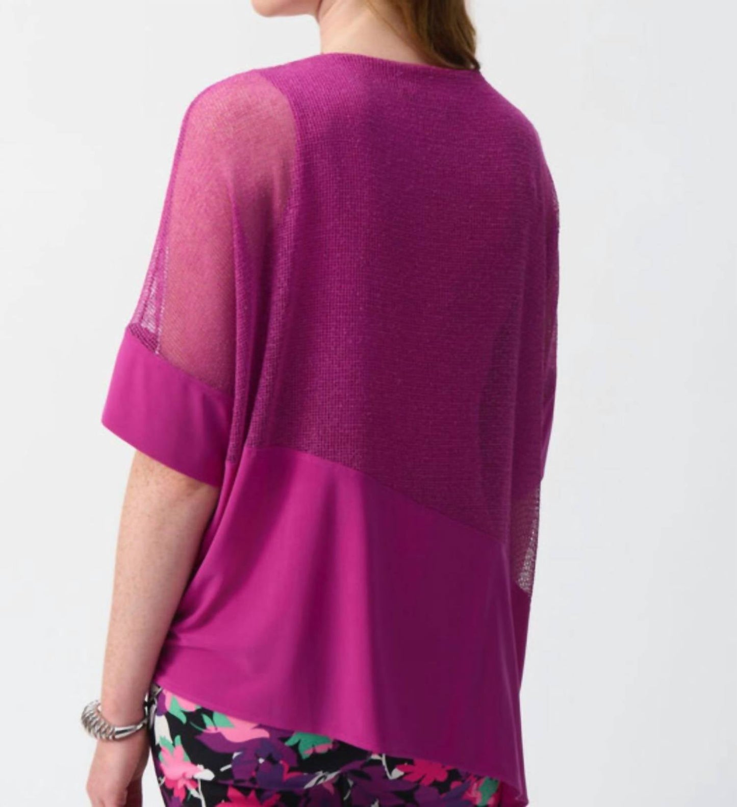 Joseph Ribkoff - Purple orchid mesh top