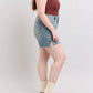 Judy Blue - High Waist Vintage Wash Side Slit Denim Short