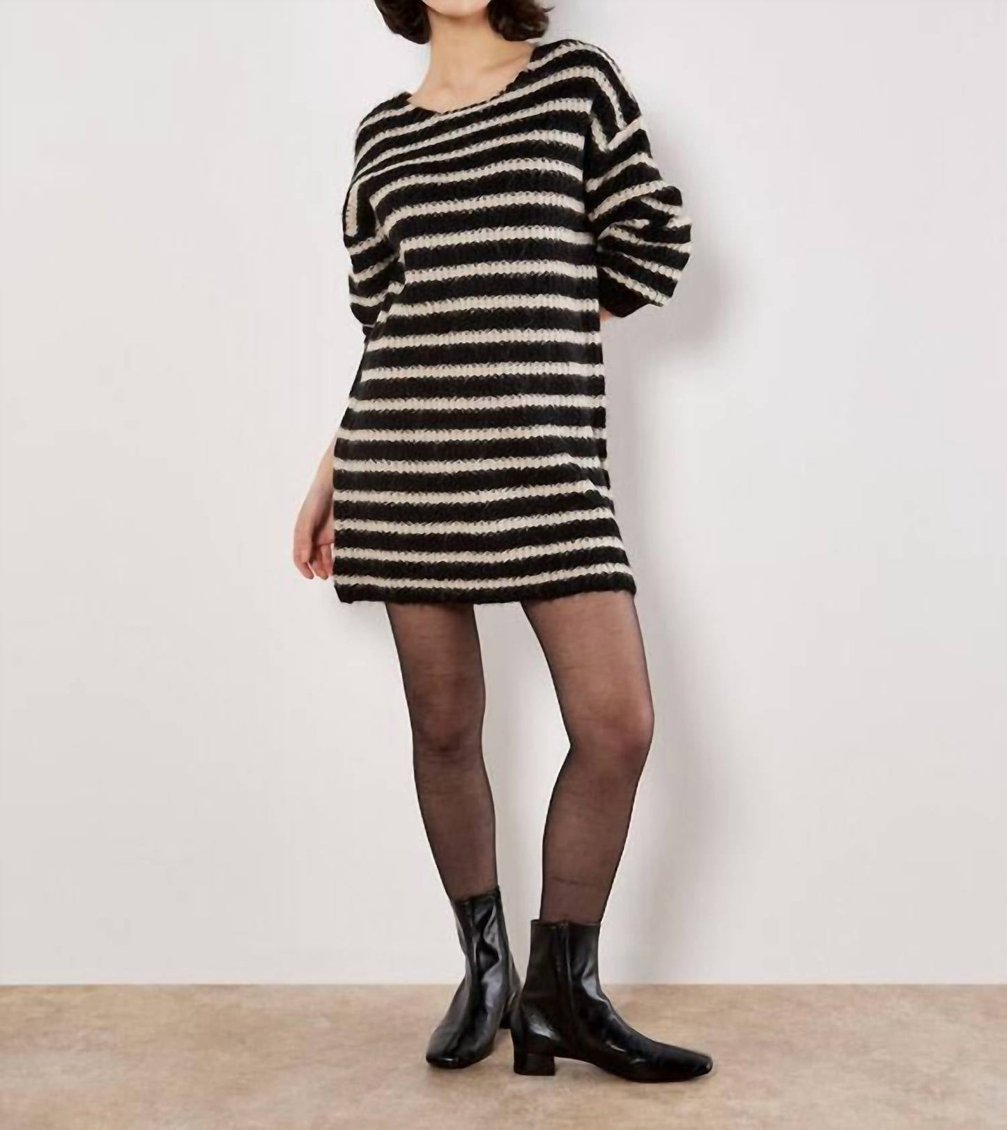 Apricot - Oversized Stripe Jumper Mini Dress