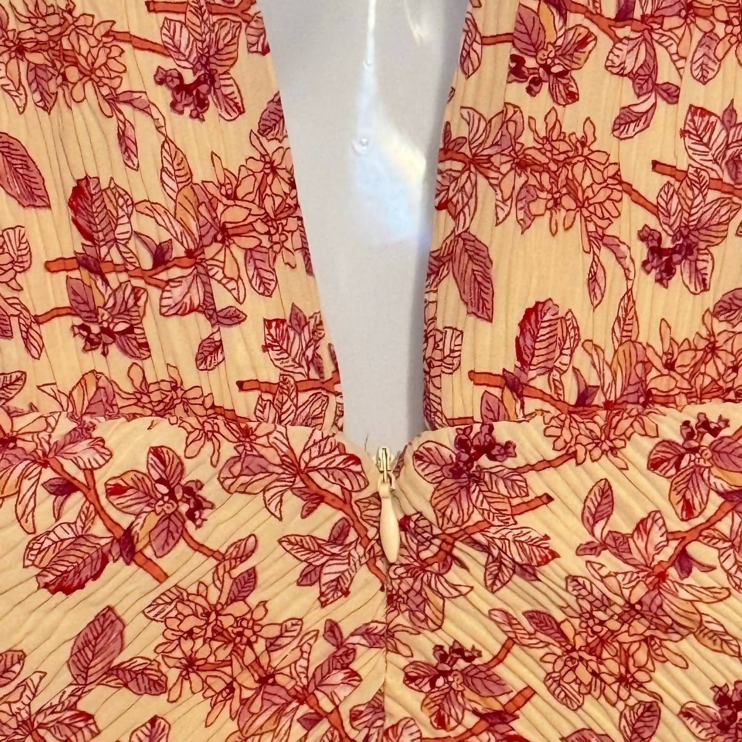 Tcec - Printed Pleated Halter Midi Dress