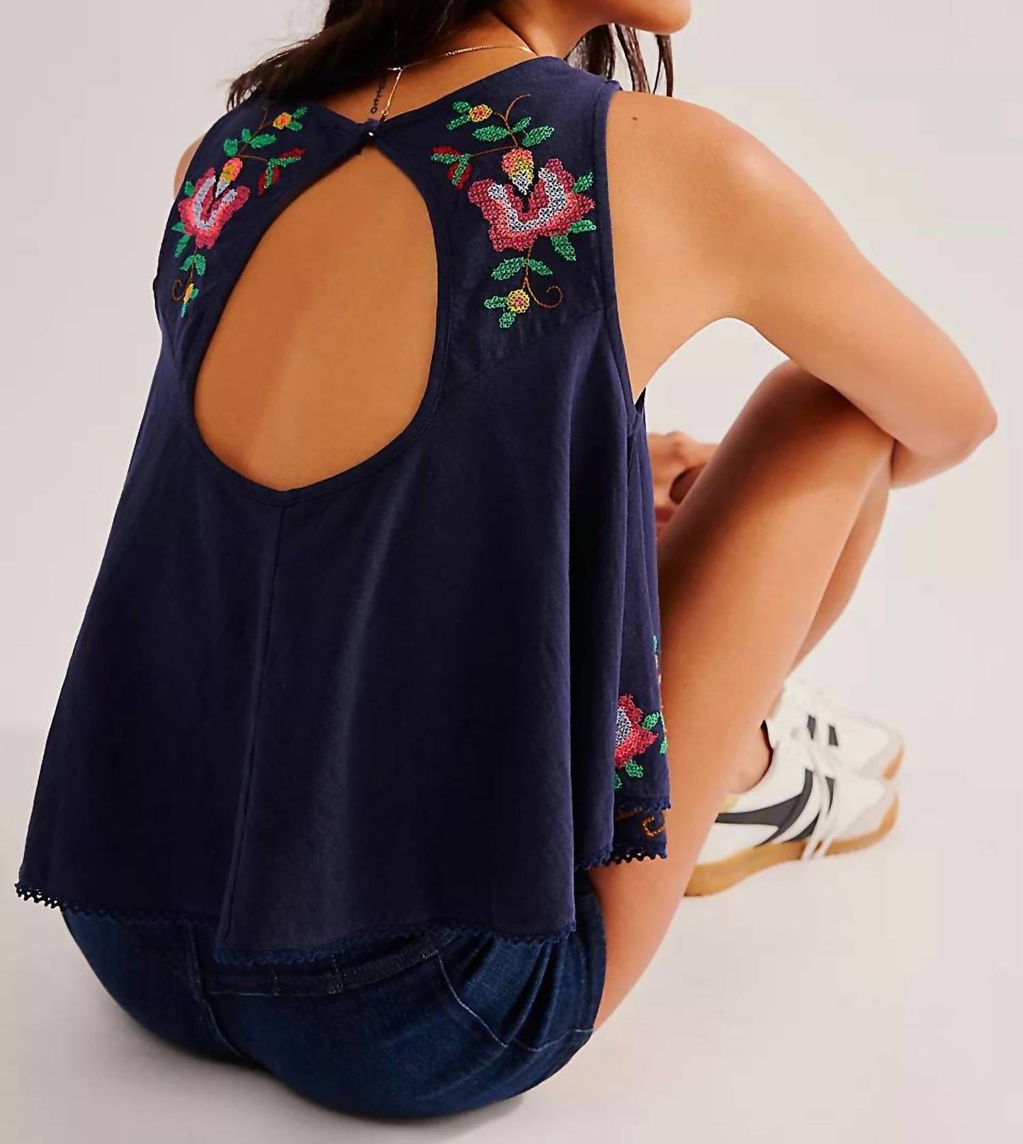 Free People - Fun & Flirty Embroidered Top