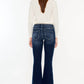 Kancan - Petite Mid-rise Flare Jean