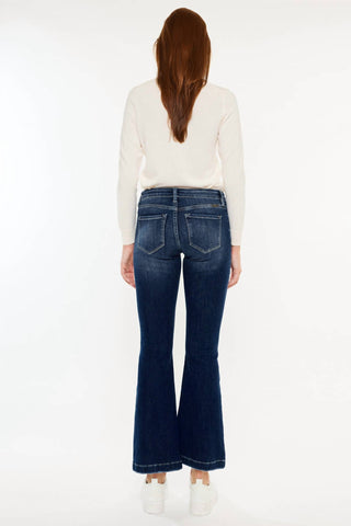 Kancan - Petite Mid-rise Flare Jean