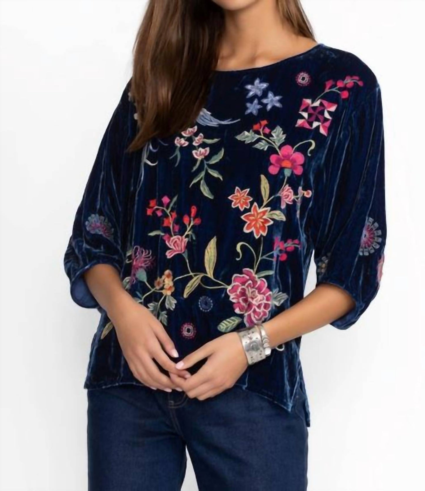 Johnny Was - VELVET BOATNECK BLOUSE NIKKOLA