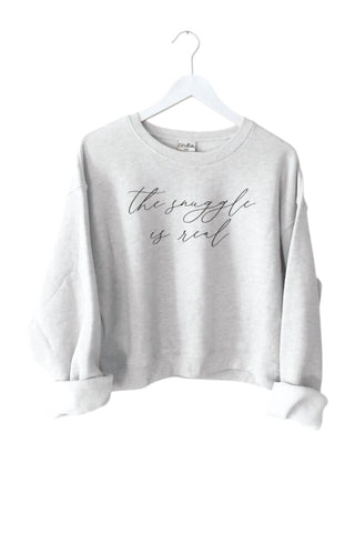 Oat Collective - Women's Snuggle Is Real Graphic Sweatshirt