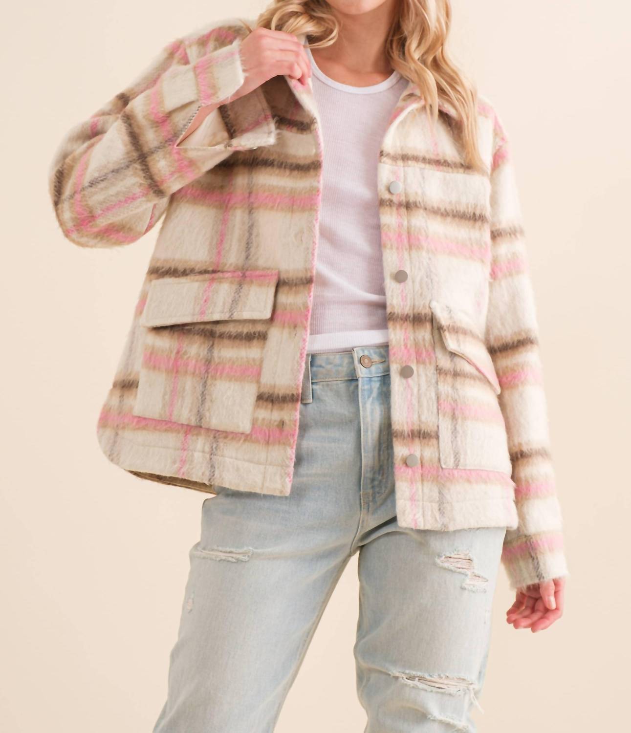 Blue B - Cozied Up Plaid Jacket