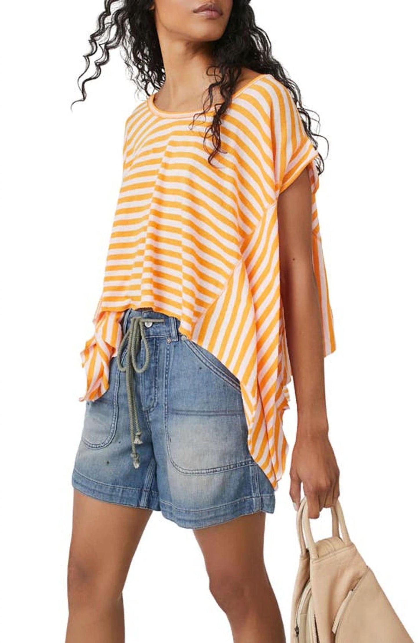 Free People - STRIPED ANGEL TEE