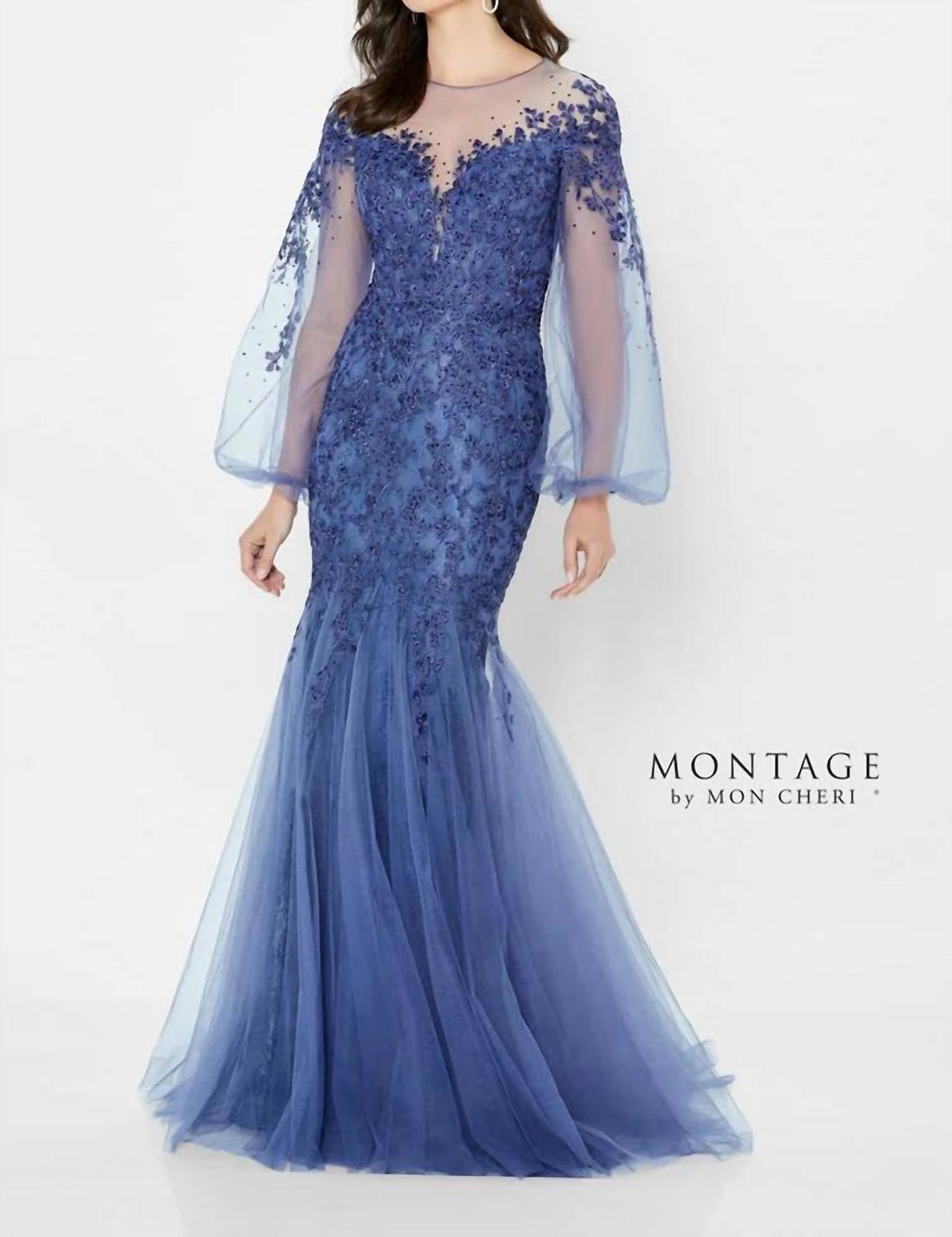 Montage By Mon Cheri - Lace Ornate Mother of the Bride Gown