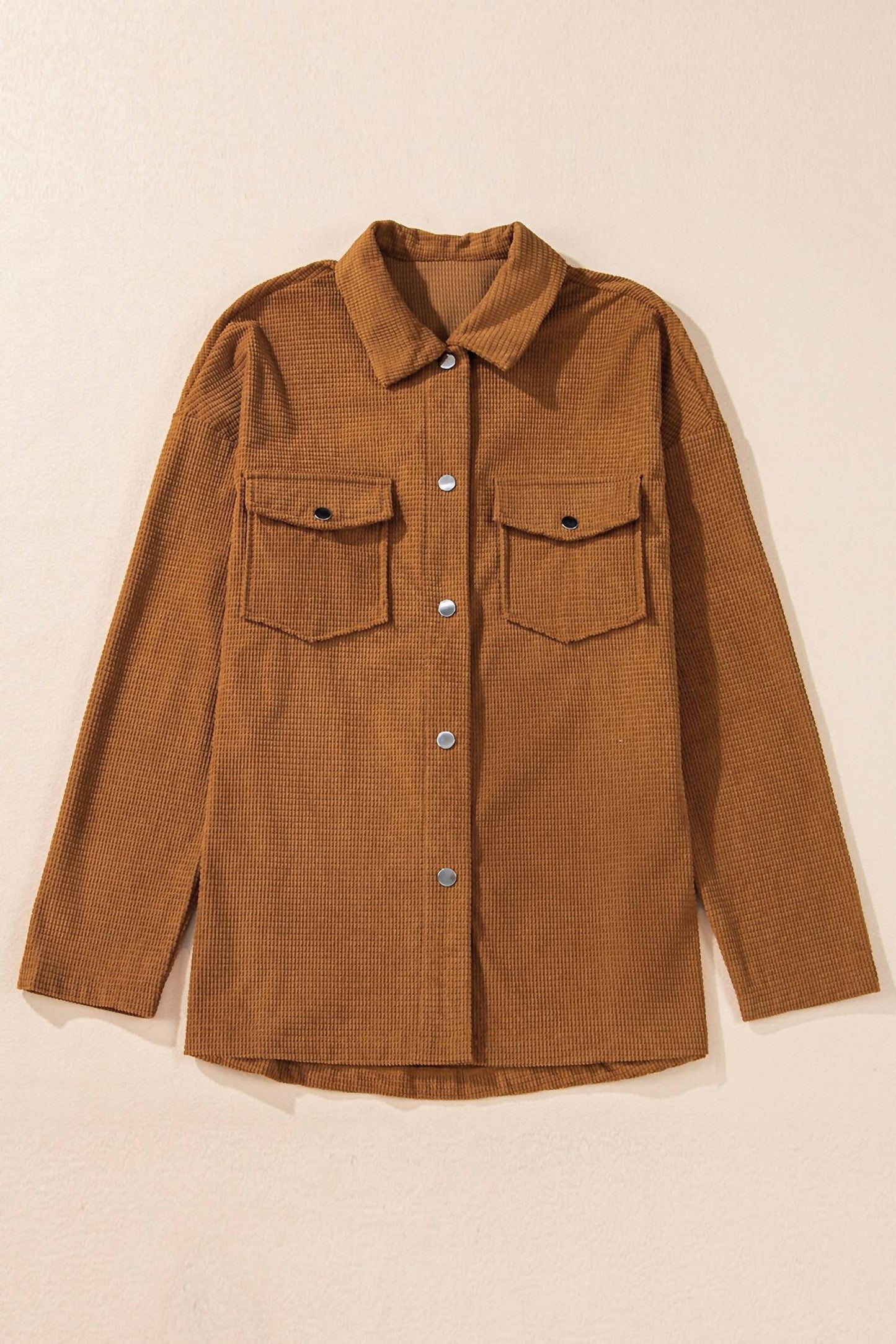 Dear Lover - Textured Flap Pocket Shacket