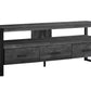 TV Stand, Console, Media Entertainment Center with Storage Drawers - Black