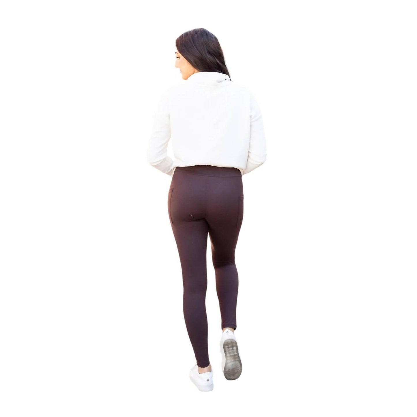 Julia Rose - Becca Crossover Full Length Leggings with Pockets