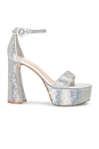 Gianvito Rossi - Women's Sequin Embellished Platform Sandal 70