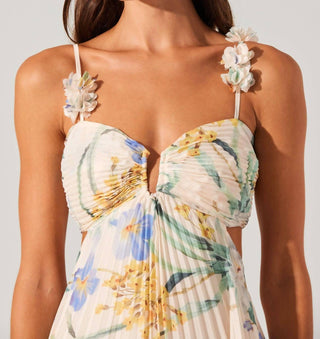 Astr - Emese Floral Pleated Maxi Dress