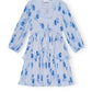 Ganni - Pleated Georgette Flounce Smock Mini Dress