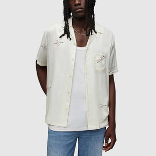Allsaints - Bow Short Sleeve Button Up Shirt