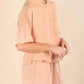 Very J - Mineral Washed Comfy Knit Top & Shorts Set