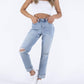 Judy Blue - The Justice Mid-Rise Americana Flag Cuffed Boyfriend Denim