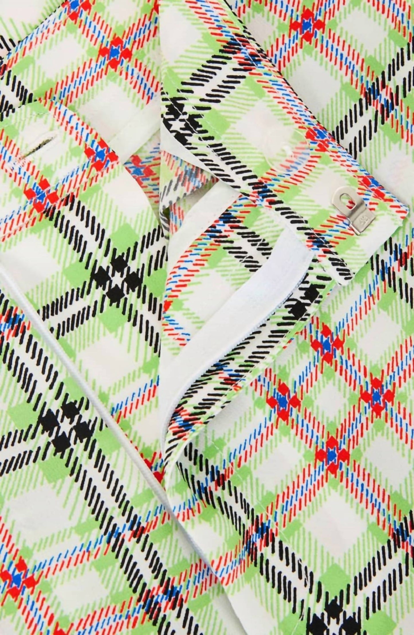 Topshop - Gingham Print High Rise Silk Pants