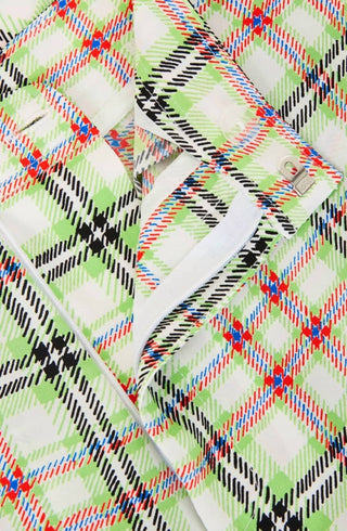 Topshop - Gingham Print High Rise Silk Pants