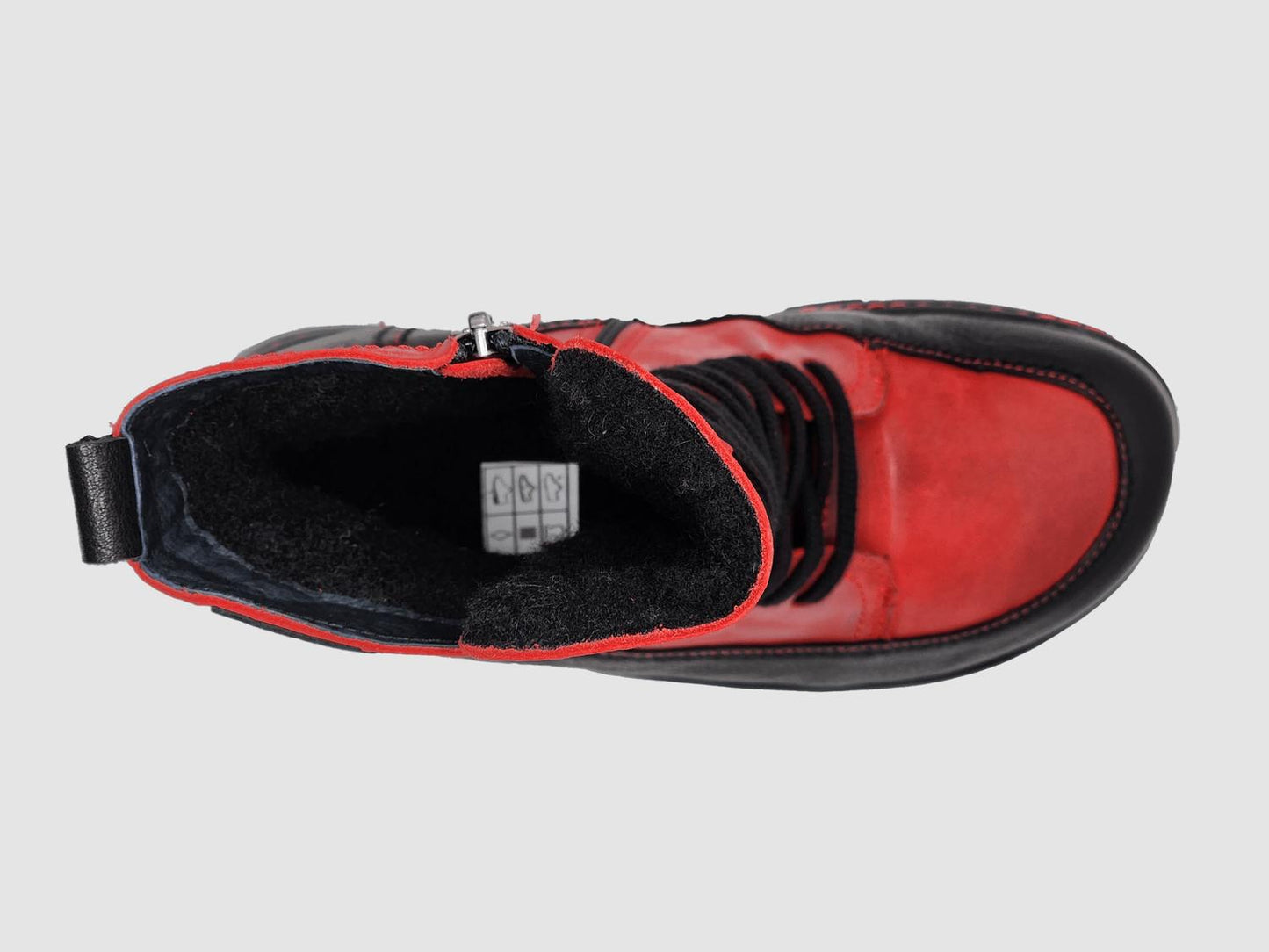 Kcr Group - Women's Original Mid Wool-lined Zip-up Leather Boots