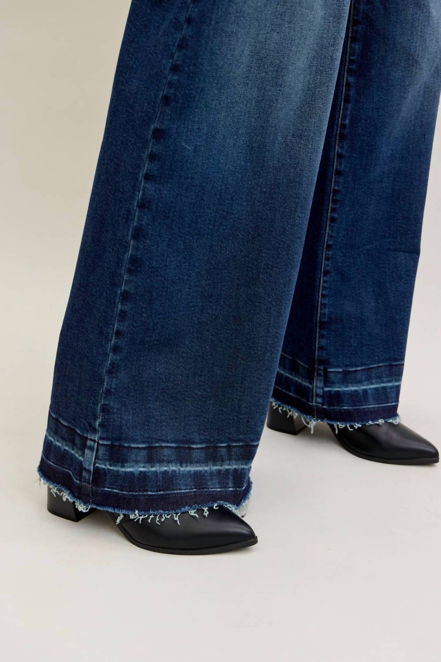Judy Blue - High Waist Palazzo Front Patch Pockets Jeans