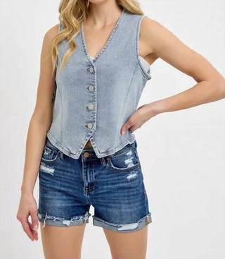 Risen - V-neck Button Down Vest