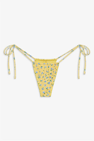 Frankies Bikinis - Tidal Floral Micro Bikini Bottom