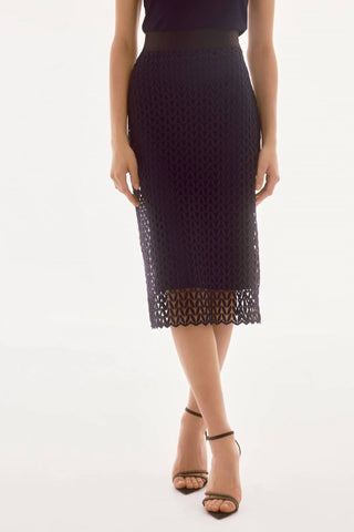 Joseph Ribkoff - High-waist Knitted Pencil Skirt