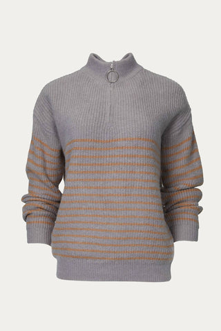 &Merci - RIBBED HALF-ZIP SWEATER