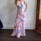 Beulahstyle - V-neck Ruffle Maxi Dress