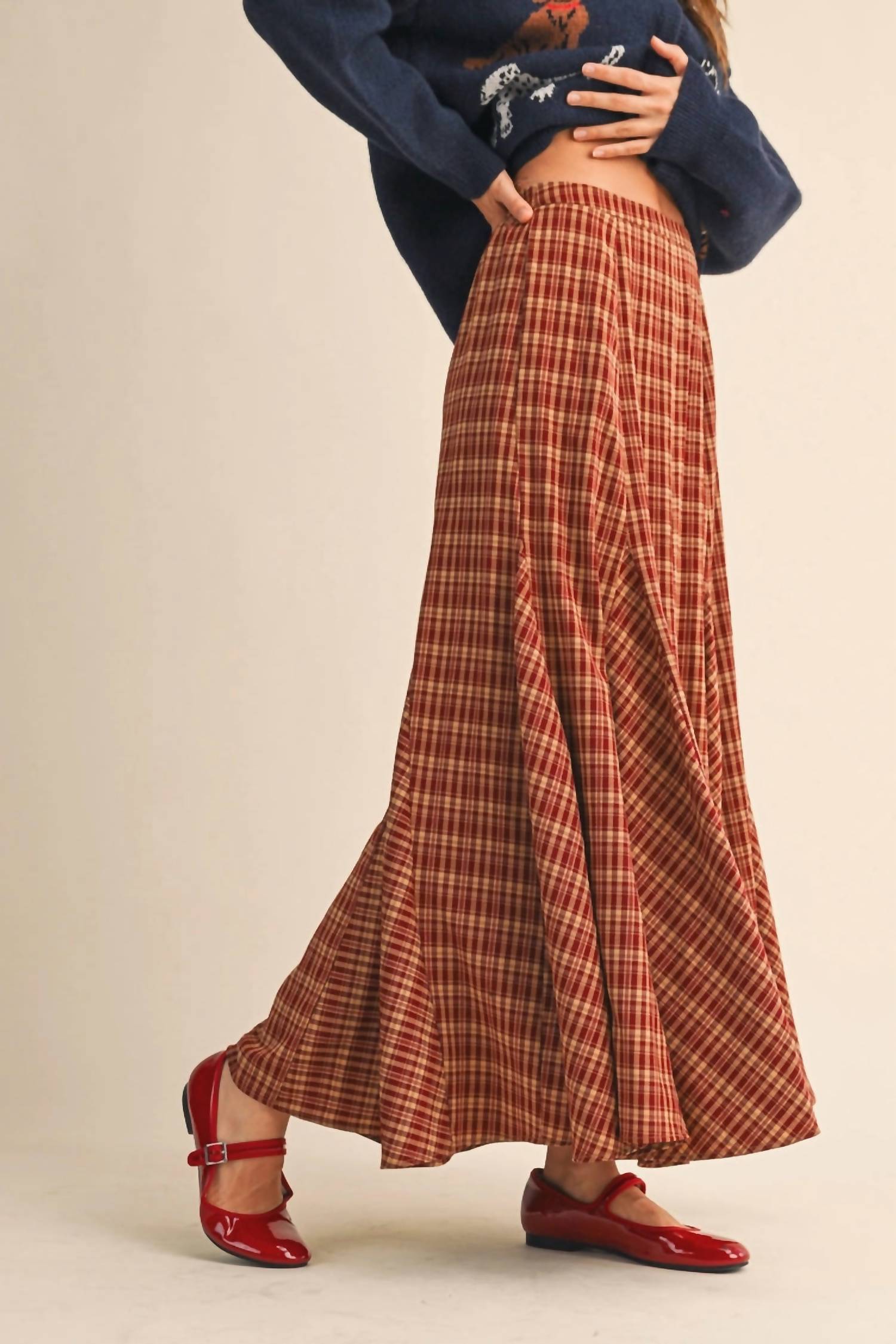 &Merci - Plaid Maxi Skirt