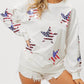Trendsi - BiBi American Flag Sequin Star Sweatshirt