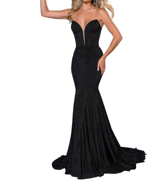 Rachel Allan - Figure-hugging Strapless Prom Dress