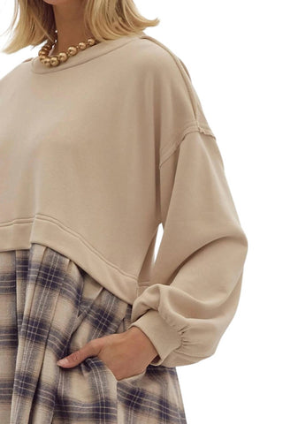 Entro - Plaid Twofer Dress