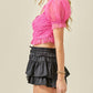 Day + Moon - Ruched Front Cropped Top