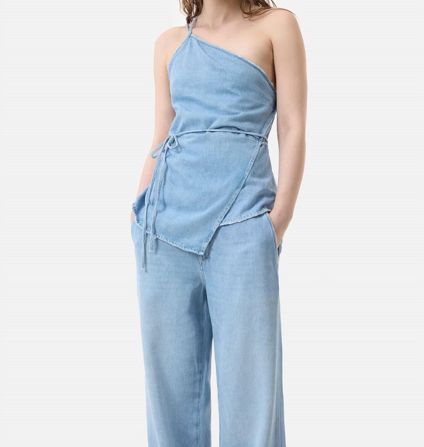 Closed - Denim Sleeveless Wrap Top