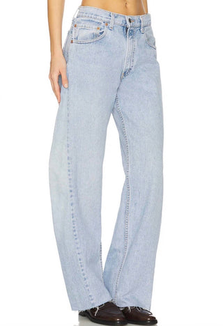 Aligrace - Barrel Customs Undone Hem Jeans