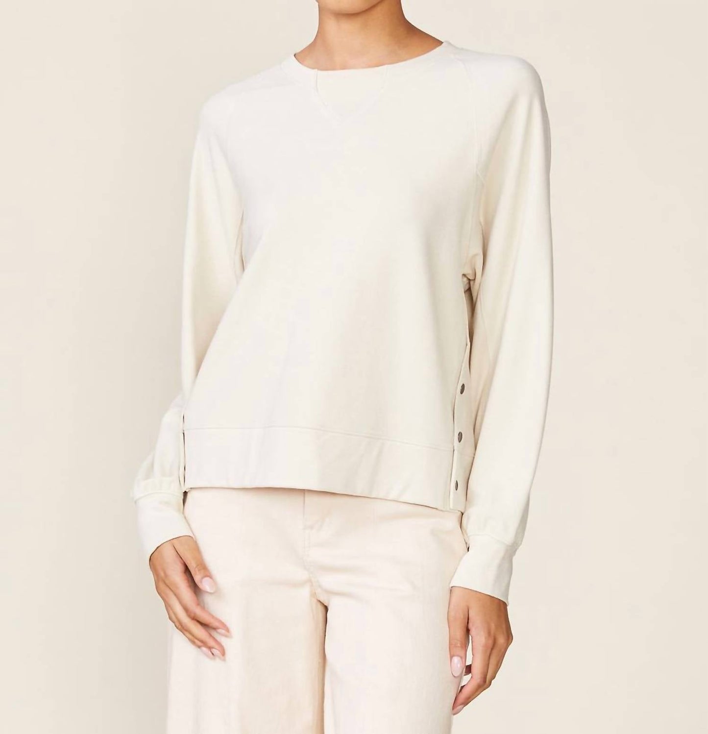 Anthem The Label - Raglan Pullover With Side Snaps Top