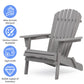 Classic Gray Cedar Wood Lounge Patio Chair Set of 2