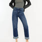 Kancan - High Rise Cuffed Straight Leg Jean