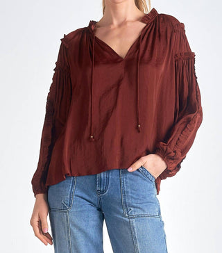Elan - Brick Heather Top