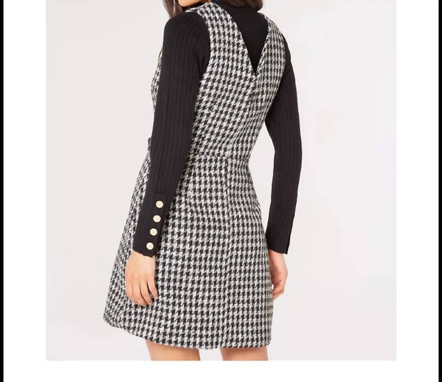 Apricot - Houndstooth Mini Dress