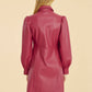 Dolce Cabo - Faux Leather Puff Shoulder Dress