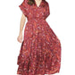 Entro - Satin Printed Midi Dress
