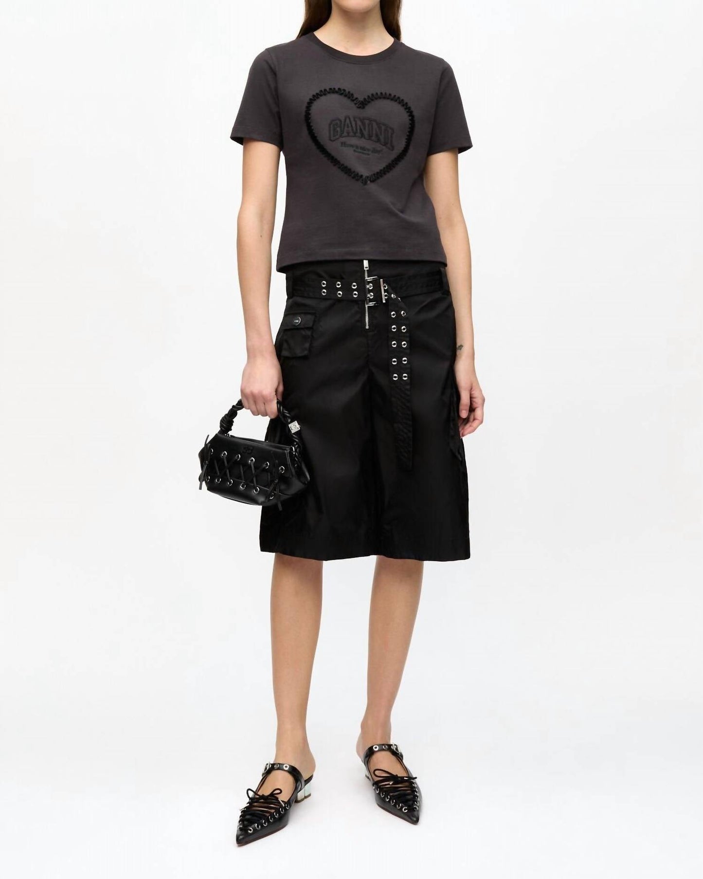 Ganni - Women's Duchess Nylon Pocket Shorts