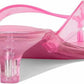 Steve Madden - Women's Tracie Y2k Jelly Thong Kitten Heel Sandal