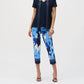 Joseph Ribkoff - Tropical Print Pull On Cropped Pants