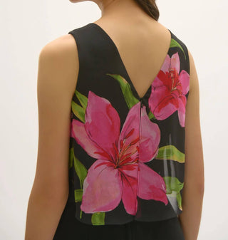 Joseph Ribkoff - Floral Chiffon Wide Leg Jumpsuit